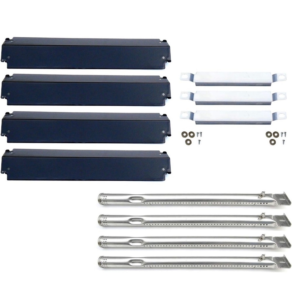 Rejekar 4 Burner Gas Grill Repair Kit Stainless Steel Burners Heat Plates 16in